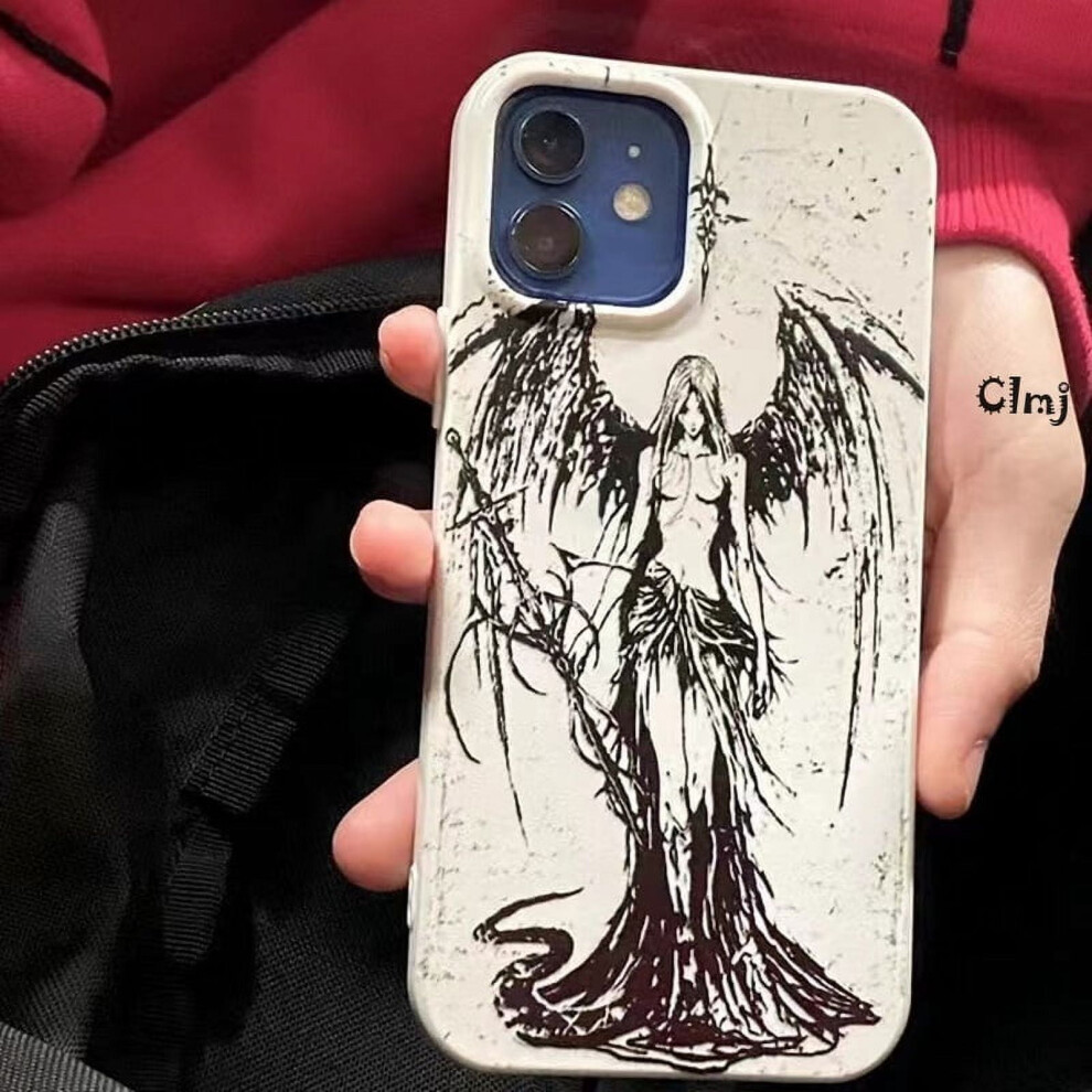 Clmj Punk Angel Silicone Phone Case Compatible With Iphone 13, 12 Mini, 11, 14 Pro, Se, X, Xr, 7, 8 Plus, Xs Max 9340959404988