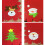 2Pcs Multi-Color Fork Table Mats Christmas Heat-Resistant Dinner Decor 6