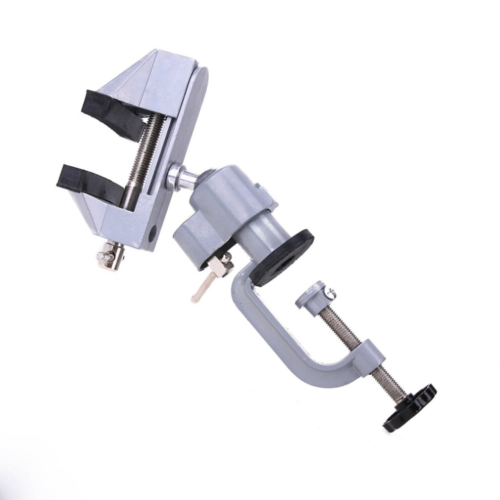 Pretyzoom Rotatable Swivel Bench Vise Table Clamp For Diy Enthusiasts Silver 1Pack 9083649399590