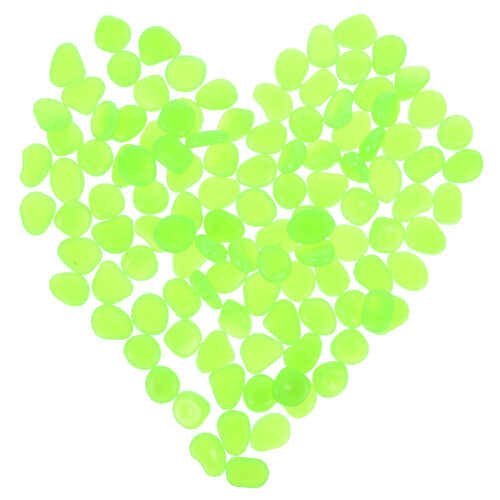 Pebbles for Flower Pots Light Green 100 Pcs