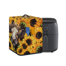 Highland Cow Sunflower Airfryer- en Instant Pot-hoes (5-7 liter), stofbestendig met voorvak, gemakkelijk schoon te maken – compatibel met Philips
