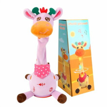Girafa de Pelúcia Musical Dançante com Gravação e Repetição, para Bebês de 6 a 12 Meses – Ideal para Presentear no Dia dos Namorados