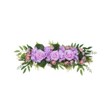 Guirlande de fleurs artificielles pivoines et hortensias de 65 cm – Décoration de porte d'entrée, mariage et maison, guirlande artificielle