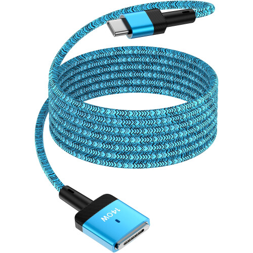 Καλώδιο USB-C σε MagSafe3, 6ft, 140W καλώδιο νάιλον γρήγορης φόρτισης συμβατό με M4/M3/M2/M1MacBook