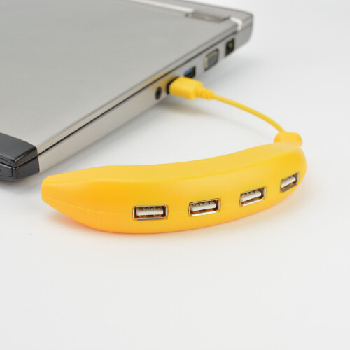 Διανομέας USB, Διαχωριστής USB 4 θυρών, Μίνι διανομέας σε σχήμα μπανάνας, Επέκταση USB