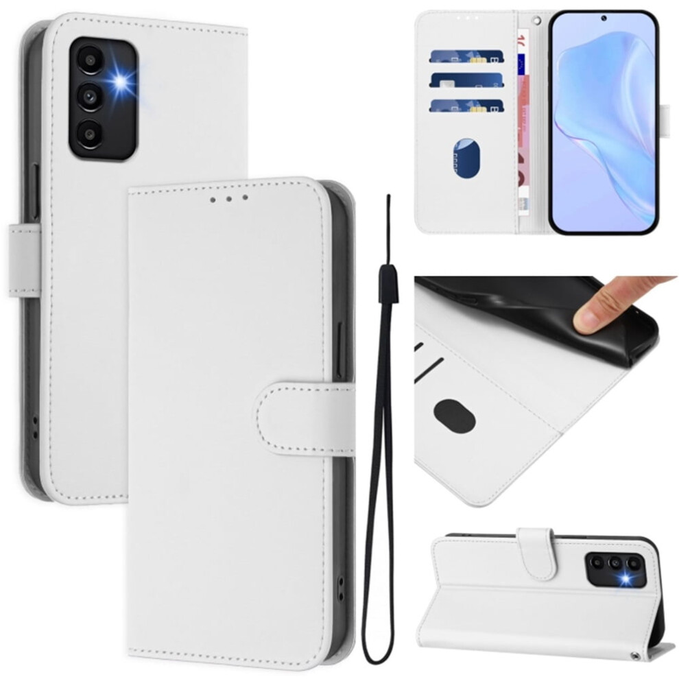 Wallet Case Compatible With Samsung Galaxy A13 4G Â Pu Leather Magnetic Flip Folio, 3-Card Slot & Wrist Strap, White 9165521607433