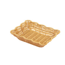 Paniers rectangulaires en imitation rotin pour pain et fruits – Plateaux de service tressés pour fruits, légumes et en-cas – Adaptés aux