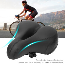 Waterproof Bike Seat Cushion Black, Comfortable Polyurethane Saddle Replacement