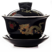 Chinese stijl Kung Fu theeservies huwelijksgeschenk voor vrienden Chinese terrine kopje keramische theepot pioenroos/theeketel draak