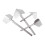4 Pieces Drywall Corner Tool Hand Trowel Plastering Scraper Rustproof Steel for Inside Outside Corner Finishing 2