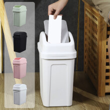 Kcavykas 4.5-Gal Swing-Top Trash Can for Bathroom, Office, Bedroom – Durable Plastic Garbage Bin with Easy Access Lid