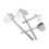 4 Pieces Drywall Corner Tool Hand Trowel Plastering Scraper Rustproof Steel for Inside Outside Corner Finishing 5