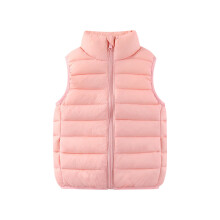Gilet imbottito senza maniche per bambini e bambine, antivento, ripiegabile e caldo, per l'inverno, colore rosa, 11-12 anni.