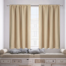 Blackout Curtains for Bedroom & Living Room – Thermal Insulated, Energy Saving, Noise Reducing (Beige, 38"x63" Each Panel)