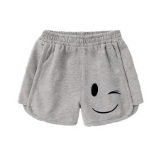 AWZXDE Girs Shorts Toddler And Kids Print Elastic Waist Comfortable Casual Athletic Play Shorts Daily Outdoor Activities Grey,7-8 Years