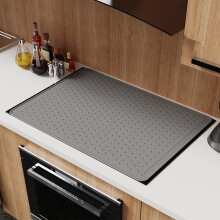 Extra Large 30"x21" Heat-Resistant Silicone Stove Cover Mat – Non-Slip Counter Protector & Trivet for Gas/Induction Ranges (Gray)