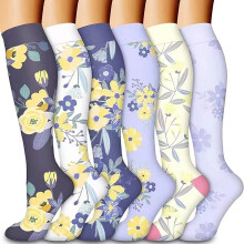 6 Pack Compression Socks for Women and Men Circulation-Best Support for Medical, Running,Nursing,Athletic