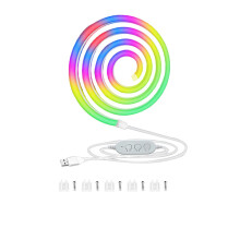 Flexibele LED-neonstrip van 1 meter met Bluetooth-app, RGB-verlichting voor binnen en buiten, LED-strip voor huis- en feestdecoratie, wit