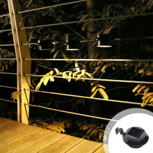 Solar Powered LED Fence and Wall Lights for Outdoor Garden Pathway Yard Patio Decoration