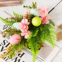 Decorazioni pasquali per la tavola, uova finte verdi da 40 cm per decorazioni domestiche, matrimoni e feste di Pasqua.