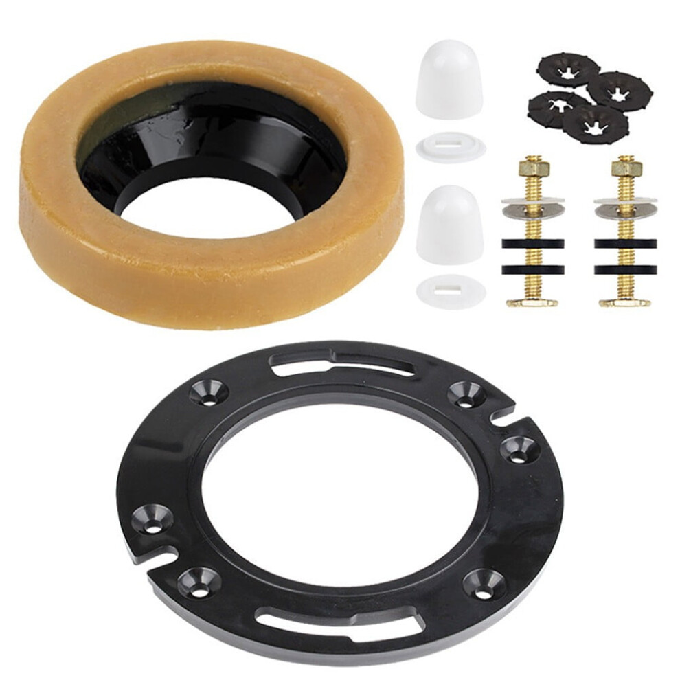 Toilet Flange Installation Kit With Wax Ring Seal And Mounting Hardware Set For Bathroom 9071309117493