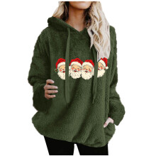 Γυναικείο φούτερ με κουκούλα και φούτερ Sherpa Fleece Oversized