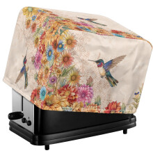 Hummingbird Daisy 4-Slice Toaster Cover – Waterproof, Drawstring Dust Cover for Bread Machine (12.4"x10.6"x8.2")