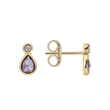 Gold-Plated Ear Stud Earrings For women waterdrop Earrings Gold jewelry Exquisite Gift Box Packaging