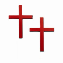 2 Pieces Cross Car Decal Set Religious Window Sticker Automotive Vinyl Decoration Waterproof Fade-Resistant Vehicle Art