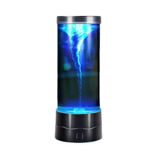 Lampe LED cylindrique en ABS, effet tornade