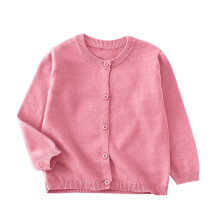 Toddler Girls Boys Sweater Cardigan Long Sleeve Button Down Solid Knit Cardigan School Uniforms Pink 4-5 Years