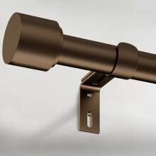 Bronze Adjustable Curtain Rods 30"-170", 1" Heavy Duty, Easy Install for Windows, Outdoor, Farmhouse, Bedroom, Living Room – Compatible with