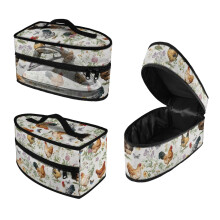 Butterfly Rooster Design Portable Steamer Bag Polyester Reusable Lightweight Steamer Organizer Outdoor, Case Only