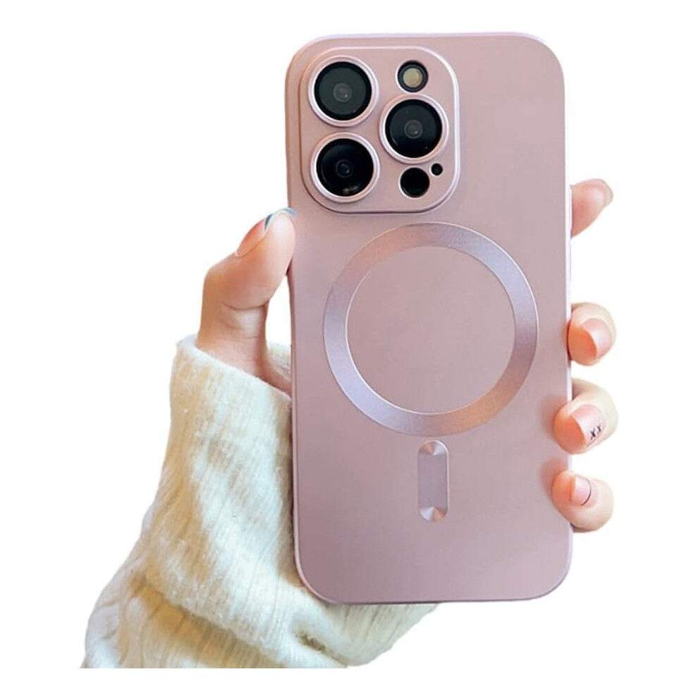 [Compatible With Magsafe] Matte Ultra-Thin Metallic Shockproof Iphone Case Â Compatible With Iphone 11 Pink 9043876406089