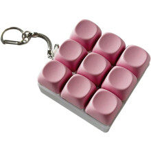 Keyboard Fidget Toy with Keychain Funny Fidget Keyring Stress Relief Toy for Adults Finger Exercise Decompression