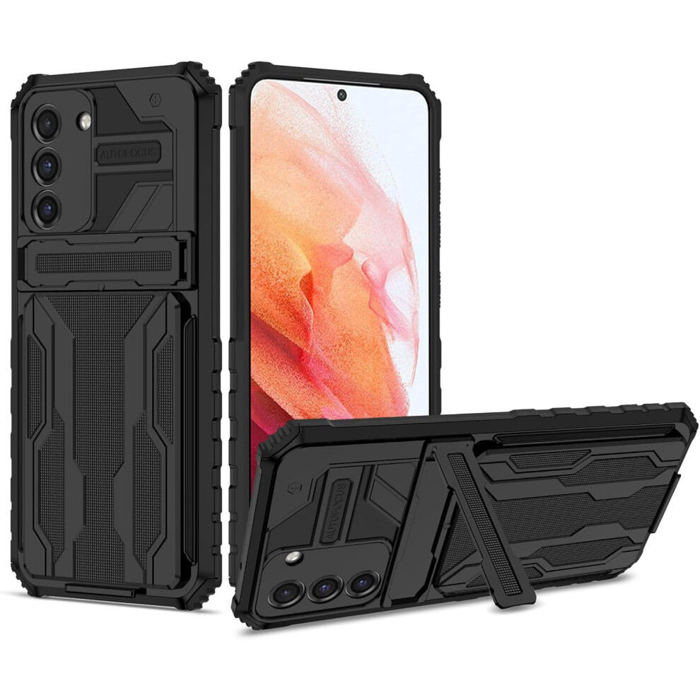 Military-Grade Dual-Layer Case For Galaxy S23 Plus: Built-In Kickstand, Card Holder, Shockproof – Compatible With Samsung Galaxy S23 Plus 5G (6.6", 9083649402535