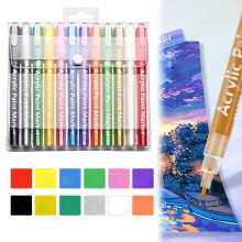 Stationery set Border Acrylic Marker Pen Art Specific Non Transparent Paper Pen Hand Drawn DIY Non Transparent Color Stackable Acrylic Pen 10ml