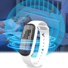 USB-Charged Mosquito Repellent Wristband, 7-Day Battery, 360 Protection, Waterproof, Rechargeable, Safe for Kids & Adults, Indoor/Outdoor Use