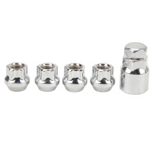 Anti-Theft Wheel Lock Set, Professional Quality Fine Workmanship Steel Locking Lug Nuts for Secure Car Wheel Attachment, Universal Fitment Easy to