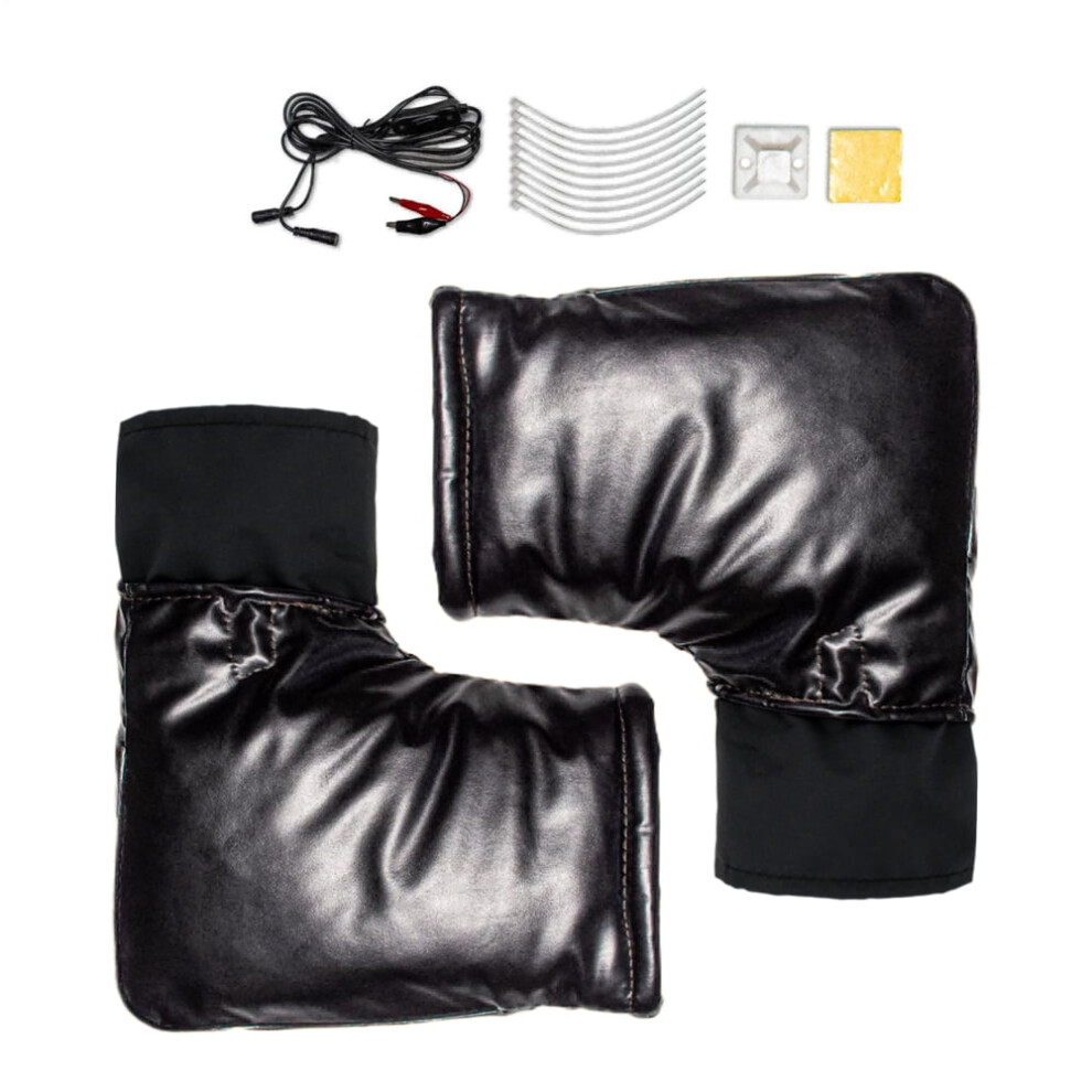 Motorcycle Handle Mitt 12V Heating Mittens Waterproof Heated Handlebar Mittens For Winter Scooter Atv Bike Commuting Snowmobiling Electric Car 9426043645137