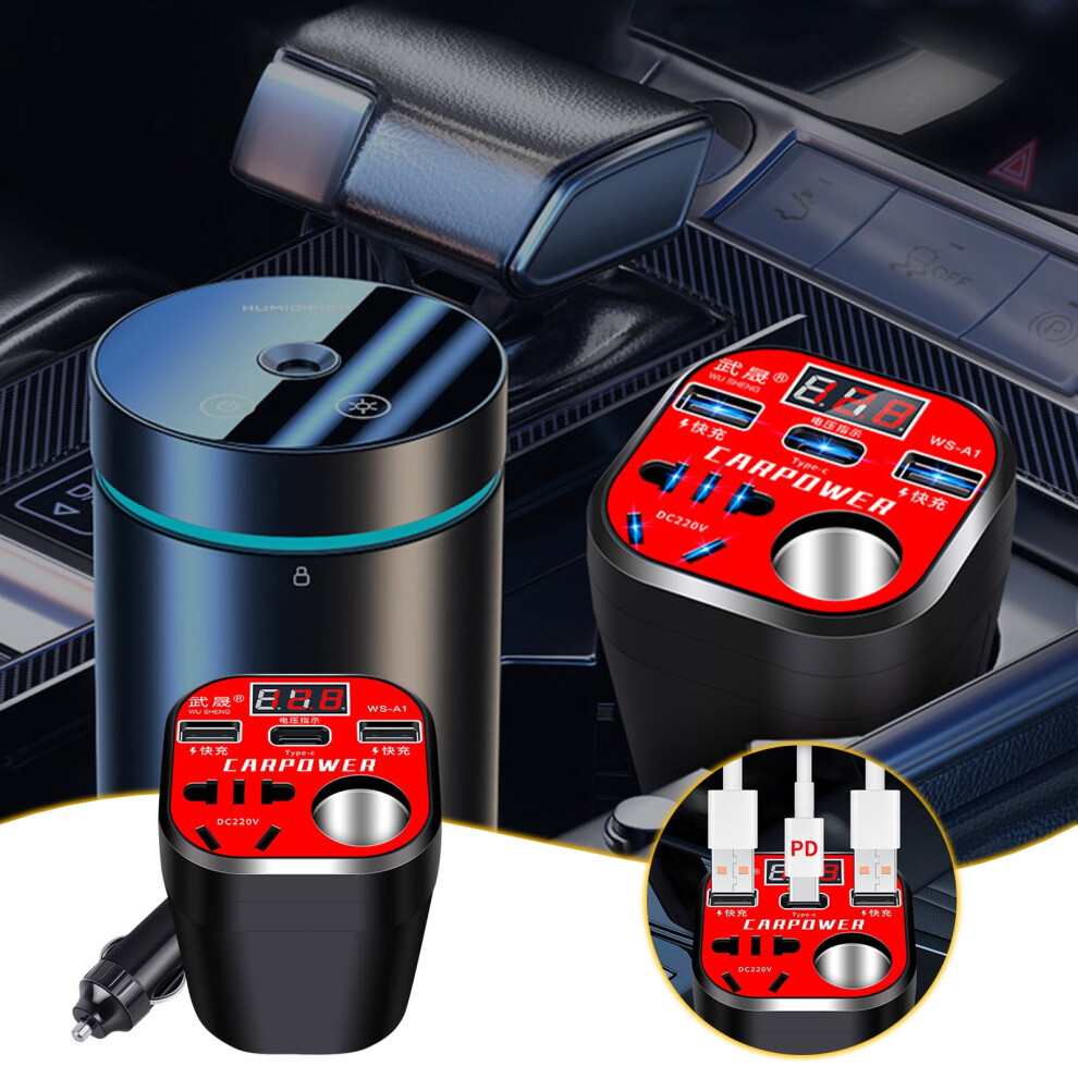 12V 200W Continuous 400W Surge Power Inverter 3.1A Dual Usb Ac For Vehicle 9128909352165