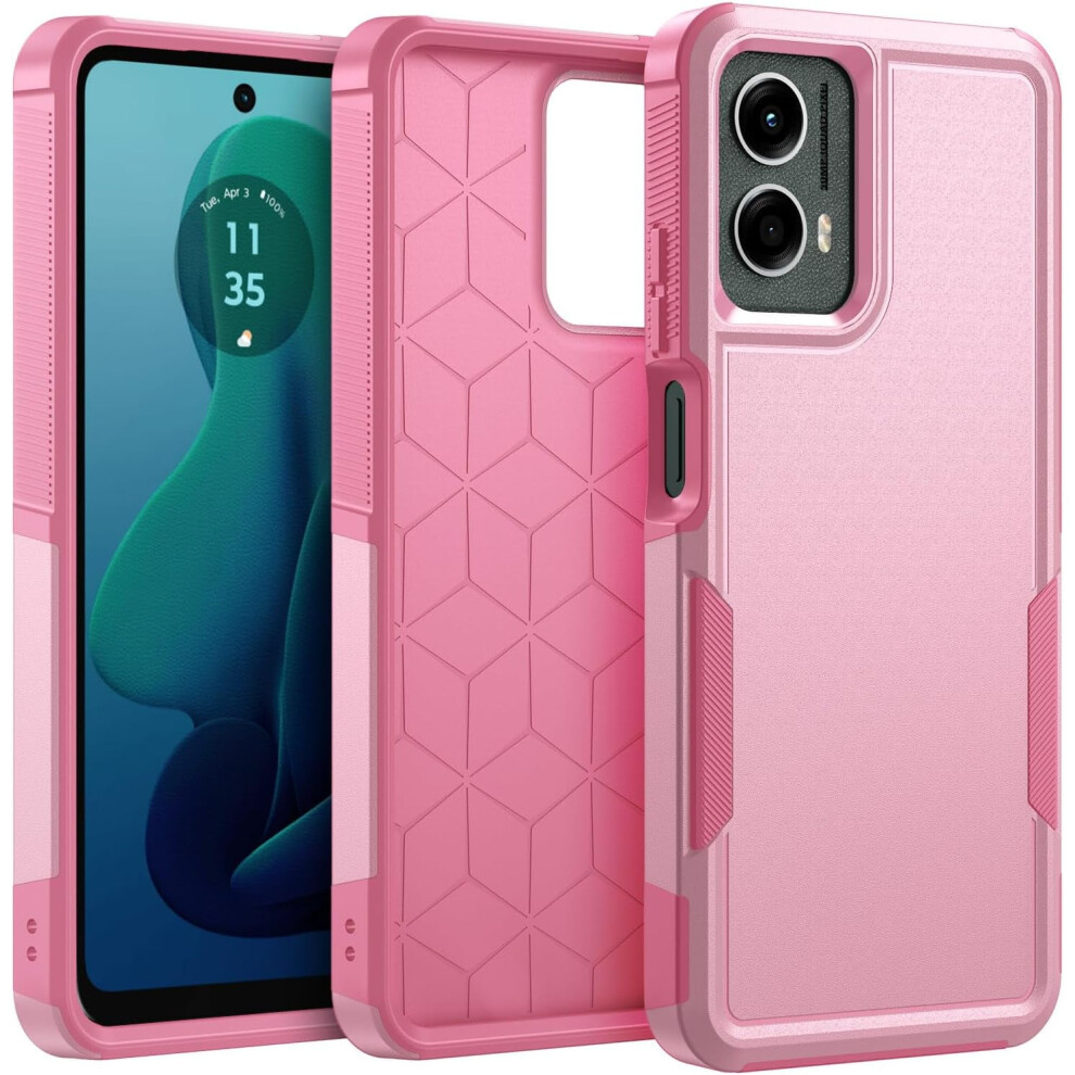 Shockproof Rugged Phone Case For Moto G 5G 2024 & Moto G Play 5G 2024 Â Military-Grade Drop Protection (Pink) Pink 9128909351786