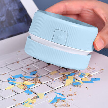 Desktop Vacuum Cleaner, Mini Desktop Duster Computer Keyboard Car Vacuum Cleaner, Gift Suitable for Home School office USB Rechargeable