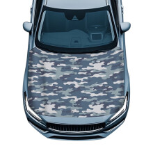 Weatherproof Sunproof Blue Camo Car Hood Cover, Universal for Most Sedans, SUVs & Trucks – Compatible with All Models