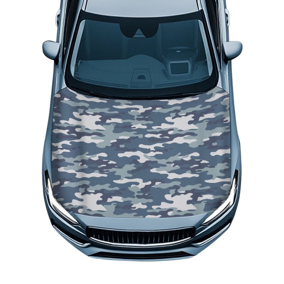 Weatherproof Sunproof Camo Car Hood Cover, Universal For Most Sedans, Suvs & Trucks Â Compatible With All Models Blue 9426043646264