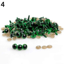 100 Pcs 8-20mm Plastic Safety Eyes for Teddy Bear Doll Animal Puppet Craft DIY Green 8mm