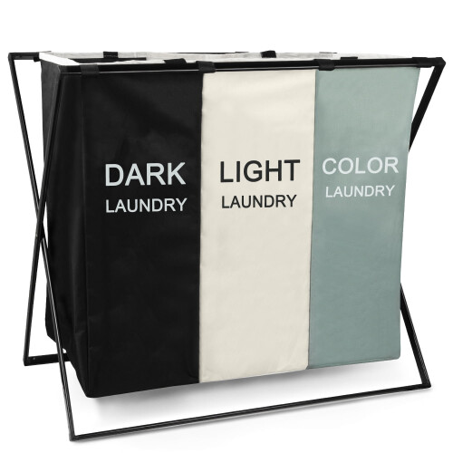 Durable Laundry Sorter Hamper with Large Capacity and Versatile Storage Solution