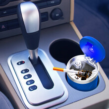 Portable Ashtray With LED Car Ashtray With Lid Detachable Ashtray Stainless Steel Ashtray For Car Home
