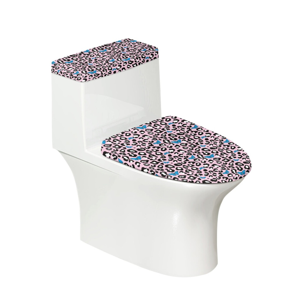 Butterfly Leopard Toilet Lid And Tank Cover Set 2-Pc 9341593949446