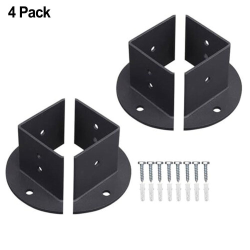 Heavy Duty Adjustable Post Base Brackets Fit 2x2 / 4x4 / 6x6 inch Post Deck
